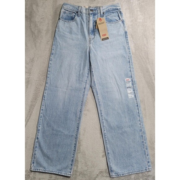 Levi's Denim - Levi's High Waisted Straight Jeans Womens 27x29 Blue Light Wash High Rise Denim
